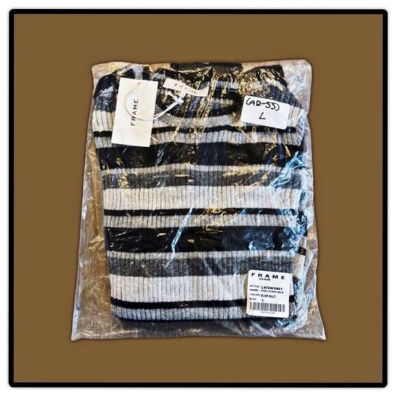 Frame Denim Metallic Striped Rib Knit Sweater - Picture 10 of 16